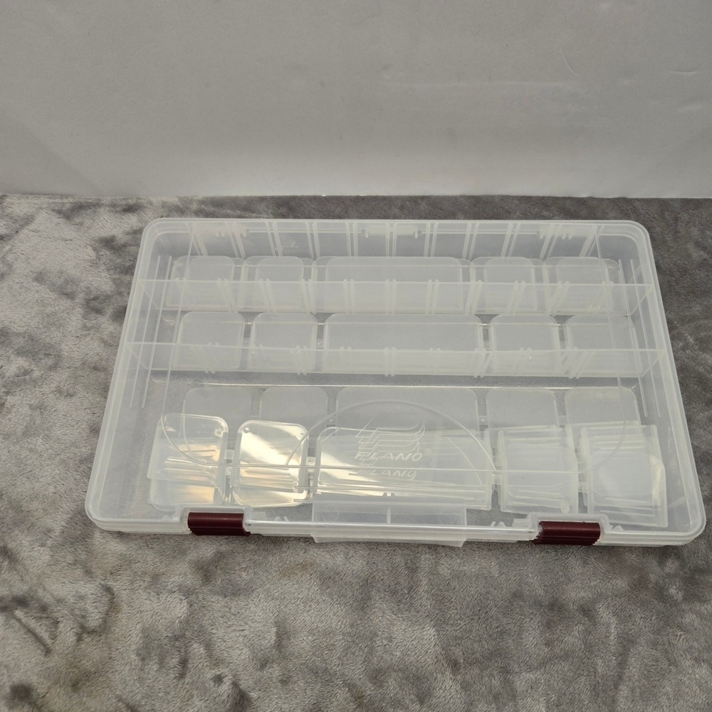 Plano 3750 ProLatch StowAway Adjustable Utility Box Clear Tackle Organizer Case